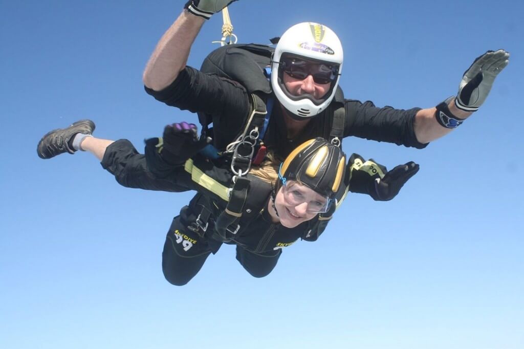 Nicola jumps out of a plane!