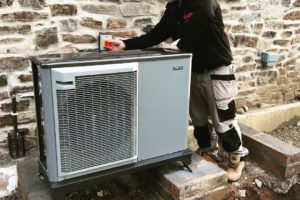 Air source heat pump installation