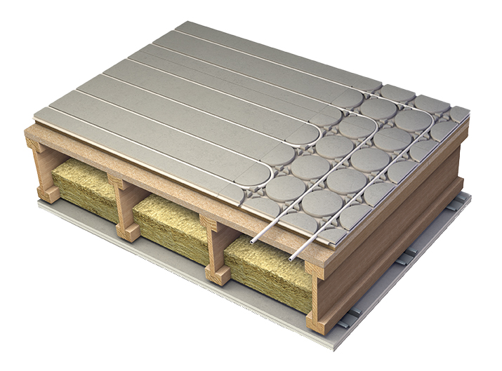 Acoustic underfloor heating