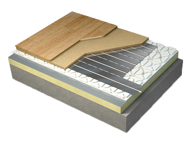 Floating underfloor heating