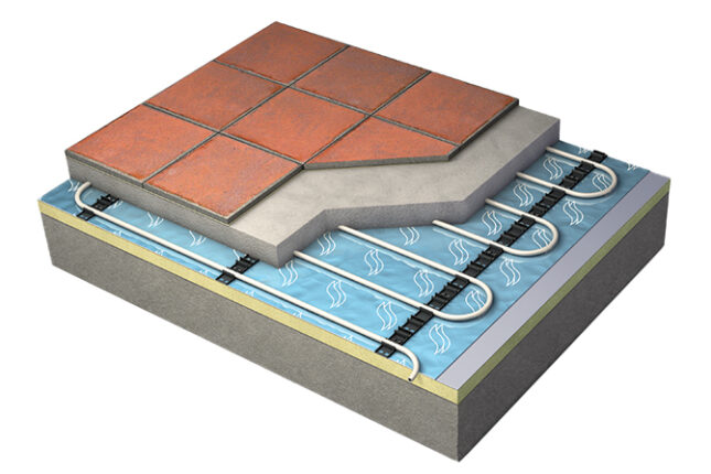Screed underfloor heating